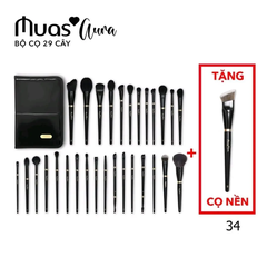 Bộ Trang Điểm Chuyên Nghiệp MUA.s Aura 29 Cây Kèm Túi Chất Lông Mền Mịn