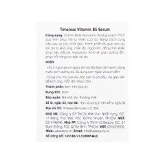 Tinh Chất Serum Cấp Ẩm Làm Dịu & Phục Hồi Da  Timeless Skin Care Vitamin B5 Hydration