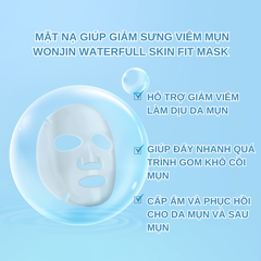 Mặt Nạ Giúp Giảm Sưng Viêm Mụn WonJin Waterfull Skin Fit Mask 27g