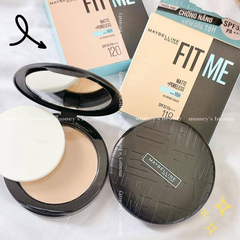 Phấn Phủ Kiềm Dầu Mịn Lì 16H, Che Phủ, Chống Nắng SPF32 PA+++ Maybelline New York Fit Me