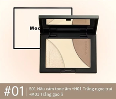 Bảng Khối Mooekiss Phấn Bắt Sáng Bảng Trang điểm Tự Nhiên Lâu Trôi Chống Nước 9g
