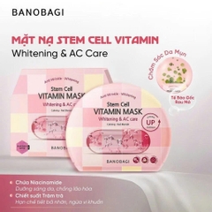 Mặt Nạ Banobagi Stem Cell Vitamin Mask Cấp Ẩm, Sáng Da Cho Da Mụn Whitening & AC Care 30g (Hồng Nhạt)
