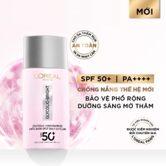 Kem Chống Nắng Dạng Sữa Loreal Glycolic Bright Anti-Dark Spot UV Fluid SPF 50+ PA++++