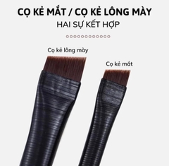 Set 2 Cọ Tém Xéo Vẽ Chân Mày, Cọ Kẻ Eyeliner VIền Mắt
