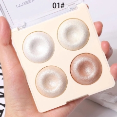Phấn Bắt Sáng MSYAHO 4 Color Power Highlight Makeup Palette Glitter Eyeshadow Palette Gold Bronze
