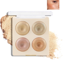 Phấn Bắt Sáng MSYAHO 4 Color Power Highlight Makeup Palette Glitter Eyeshadow Palette Gold Bronze