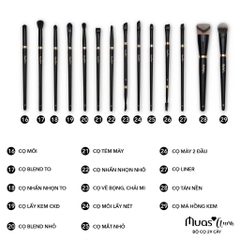 Bộ Trang Điểm Chuyên Nghiệp MUA.s Aura 29 Cây Kèm Túi Chất Lông Mền Mịn