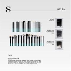 Bộ Cọ Trang Điểm Chuyên Nghiệp Selia 45T Cây Lông Thú
