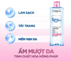 Nước Tẩy Trang Cho Mọi Loại Da 3-in-1 LOreal Paris Micellar Water 400ml