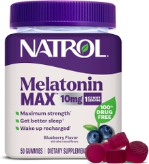 Kẹo Hỗ Trợ Giúp Ngủ Natrol Melatonin Max 10mg