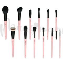 Bộ Cọ Trang Điểm Cá Nhân MUA.s Beauty 12 Cây Đen Hoặc Hồng Kèm Túi Chất Lông Mền Mịn