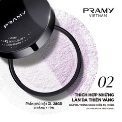 Phấn Phủ Hiệu Chỉnh Sắc Da Mỏng Mịn PRAMY XL Dual-Color Loose Powder 28G