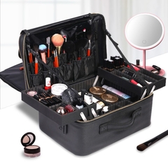 Cốp Đựng Đồ Trang Điểm 2 Khay Có Dây Đeo
