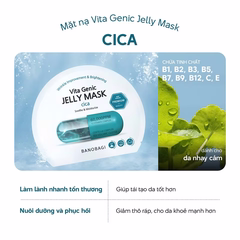 Mặt Nạ Banobagi Premium Vita Genic Jelly Mask Cica Dưỡng Trắng, Mờ Thâm Nám 30g (Xanh Ngọc)