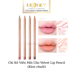Chì Kẻ Viền Môi Clio Velvet Lip Pencil Set 1.45g (tặng kèm chuốt chì)