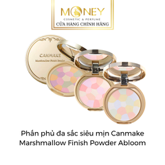Phấn Phủ Đa Sắc Canmake Marshmallow Finish Powder Abloom Nâng Tông Kiềm Dầu Chỉnh Sắc Tố Da 4g