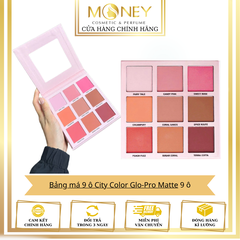 Bảng Má Hồng City Color 9 Ô Glo Pro Matte
