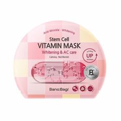 Mặt Nạ Banobagi Stem Cell Vitamin Mask Cấp Ẩm, Sáng Da Cho Da Mụn Whitening & AC Care 30g (Hồng Nhạt)