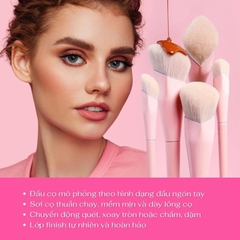 Bộ Cọ Trang Điểm Cá Nhân  Jessup Crystal Pink Premium