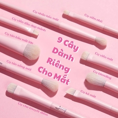 Bộ Cọ Trang Điểm Cá Nhân  Jessup Crystal Pink Premium