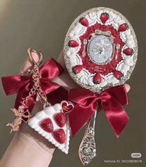 Gương Cầm Tay Strawberry Cupid Flower Knows