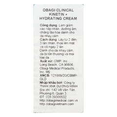 Kem Dưỡng Giúp Dưỡng Ẩm, Làm Dịu Da  Obagi Clinical Kinetin + Hydrating Cream