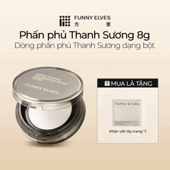 Funny Elves Phấn Phủ Bột Thanh Sương Mịn Màng, Trong Suốt, Kiềm Dầu 12H, Mờ Lì, Không Xỉn Màu 8g