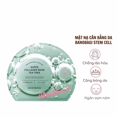 Mặt Nạ Banobagi Tràm Trà Giảm Mụn Đầu Đen Super Collagen Mask Tea Tree Blackhead (Xanh)