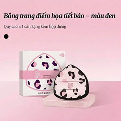 Bông Mút Trang Điểm Guoxiaoniu Leopard Print Large Round Tip Powder Puff Tam Giác