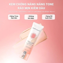 Kem Chống Nắng Cell Fusion C Nâng Tông Ráo Mịn Kiềm Dầu Brightening Tone Up Sunscreen 100 Spf50+ Pa ++++