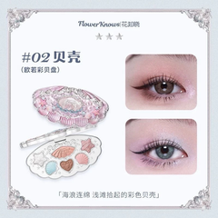 Bảng Phấn Mắt Vỏ Sò Flower Knows Shell 's Jewel Collection 6 ô