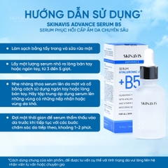 Tinh Chất Serum Cấp Ẩm Phục Hồi, Làm Sáng SKINAVIS Hyaluronic Acid & Niacinamide + B5