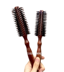 Lược Tròn  Tay Cầm Bằng Gỗ Dùng Tạo Kiểu Tóc Xoăn Mới