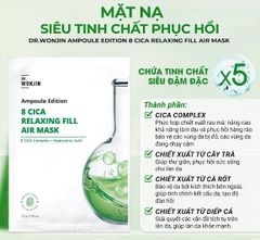 Mặt Nạ Siêu Tinh Chất Phục Hồi Làm Dịu Dr Wonjin 8 CICA Relaxing Fill Air Mask 27g (Xanh Lá))