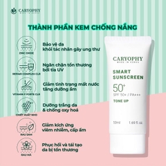 Kem Chống Nắng Nâng Tone Ngừa Mụn Caryophy Smart Tone Up Sunscreen SPF 50+/PA+++ 50ml