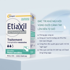 Lăn Nách Khử Mùi EtiaXil Detranspirant Traitement Roll-On Peaux Normales 15ml