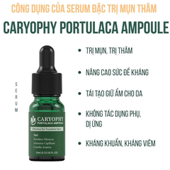 Serum Caryophy Giảm Mụn Mờ Thâm Se Lỗ Chân Lông  Portulaca Ampoule