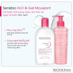 Nước Tẩy Trang Bioderma Sensibio H2O (Hồng)