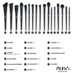 Bộ Cọ Trang Điểm Mua.s Lux 34 Cây Lông Mịn,