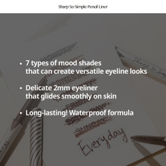 Chì Kẻ Mắt Clio Sharp So Simple Waterproof Pencil Liner