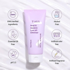 Sữa Rửa Mặt Tiam Ốc Sên Làm Dịu, Hỗ Trợ Phục Hồi Da Tia'm  Snail & Azulene Low pH Cleanser