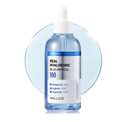 Tinh Chất Cấp Nước Hỗ Trợ Làm Dịu Và Phục Hồi Da Căng Bóng Serum Wellage Real Hyaluronic Blue Ampoule 100