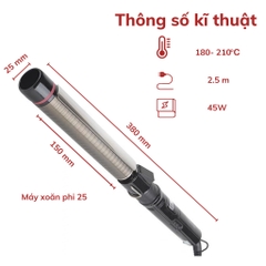 Máy Uốn Tóc Xoăn K&K Curling Iron trục Xoay 360 Độ