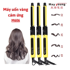 Máy Uốn Tóc Xoăn Vàng Phủ Ceramic Cảm Ứng May Young M606