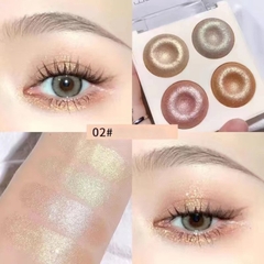 Phấn Bắt Sáng MSYAHO 4 Color Power Highlight Makeup Palette Glitter Eyeshadow Palette Gold Bronze