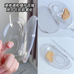Khay Trộn Nền Trong Suốt Mica Có Nắp Đậy