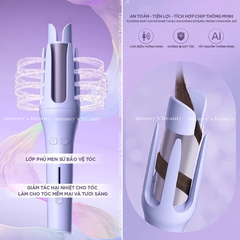Máy Uốn Tóc Xoăn  Tự Động Xoay 360 Độ 28mm Automatic Curler 2 in 1 Chất Liệu Gốm Sứ ZM-208
