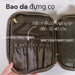 Ví Bao Da Đựng Cọ Khoá Vàng Cao Cấp