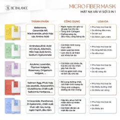 Mặt Nạ Vải Vi Sợi Be'Balance MICRO FIBER MASK 3in1 giúp Làm Đẹp Da (1 miếng)