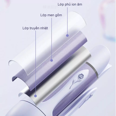 Máy Uốn Tóc Xoăn  Tự Động Xoay 360 Độ 28mm Automatic Curler 2 in 1 Chất Liệu Gốm Sứ ZM-208